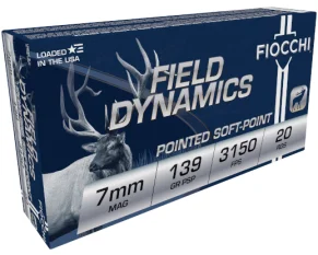 Fiocchi 7MM MAG 139gr Field Dynamics -20 Round Box